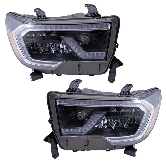 LED Combination Headlight Assembly Set Driver Side Left Passenger Side Right for 2018-2022 Toyota Sequoia Limited/SR5/TRD