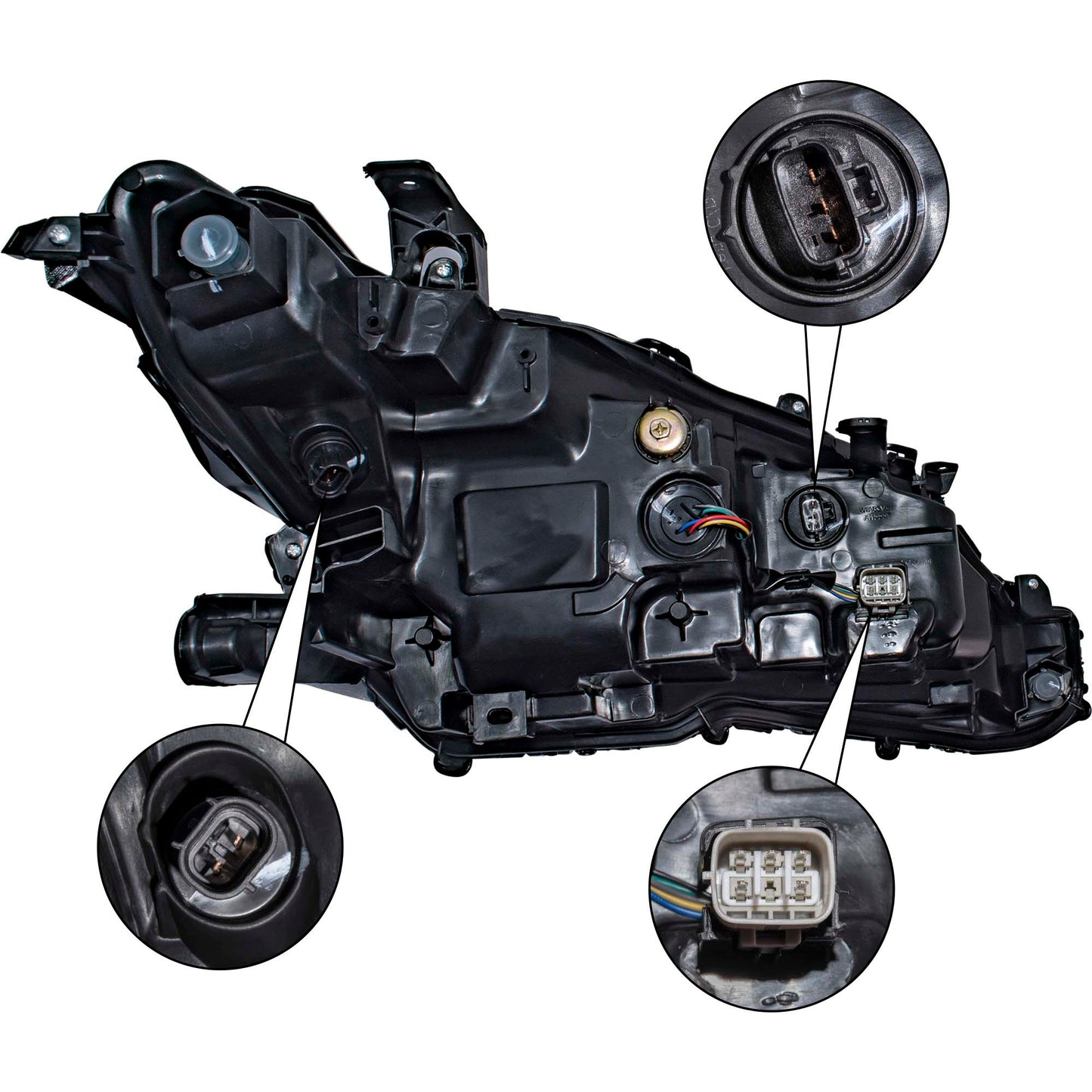 Bi-LED Combination Headlight Assembly Without LED Signal Light With Black Bezel Driver Side Left For 2020-2024 Toyota Camry XSE With TRD Package 2021-2024 Toyota Camry SE/TRD 2021-2024 Toyota Camry Hybrid SE