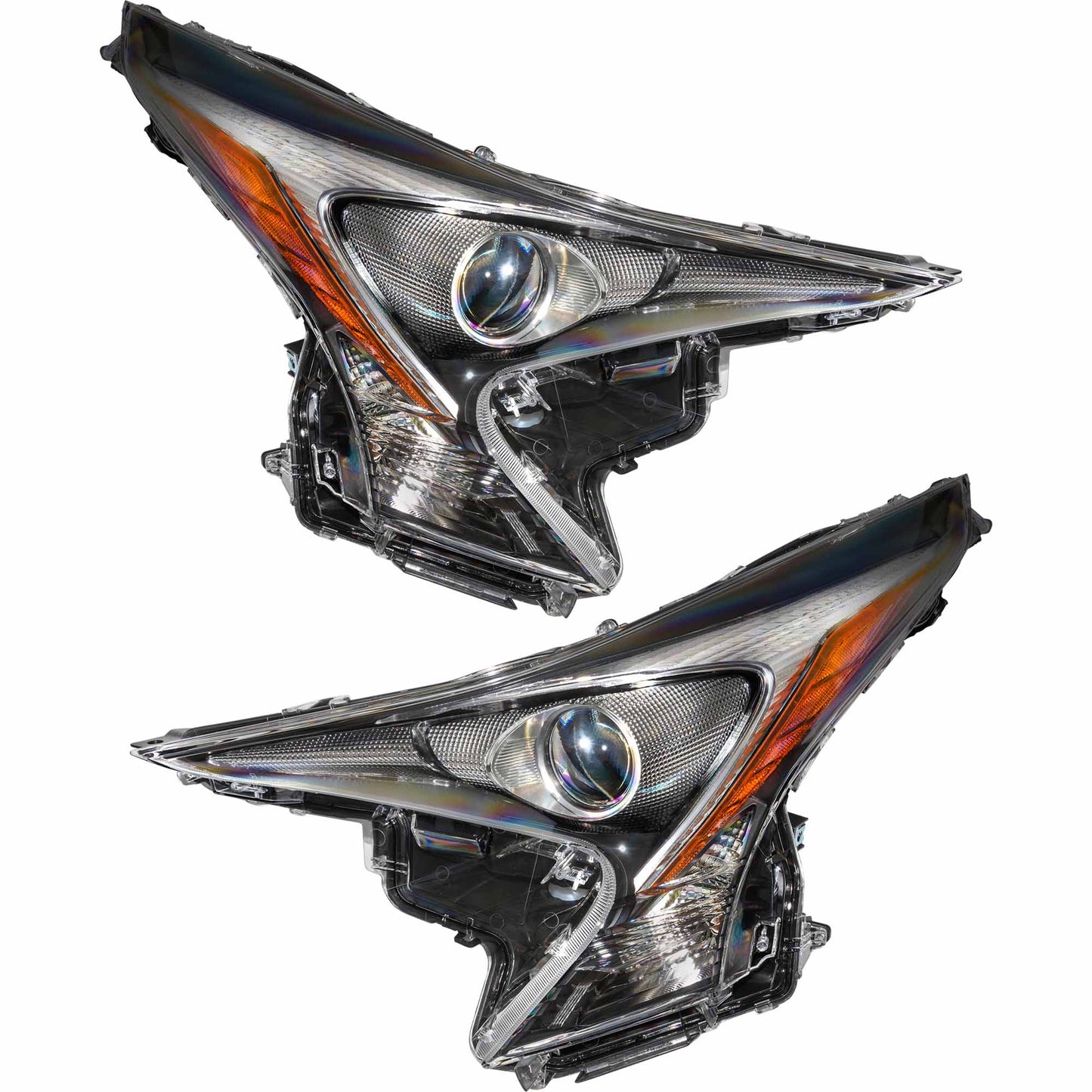 LED Combination Headlight Assembly Set Driver Side Left Passenger Side Right For 2016-2018 Toyota Prius Without Fog Lights