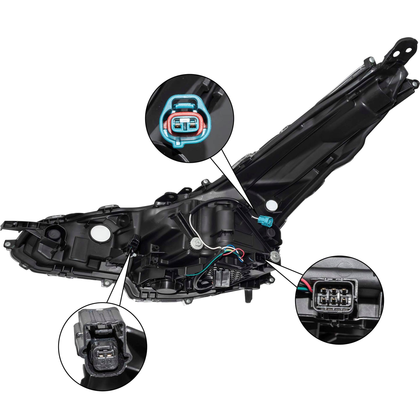 LED Combination Headlight Assembly Set Driver Side Left Passenger Side Right For 2019-2022 Toyota Prius With Fog Lights Without Adaptive Headlights