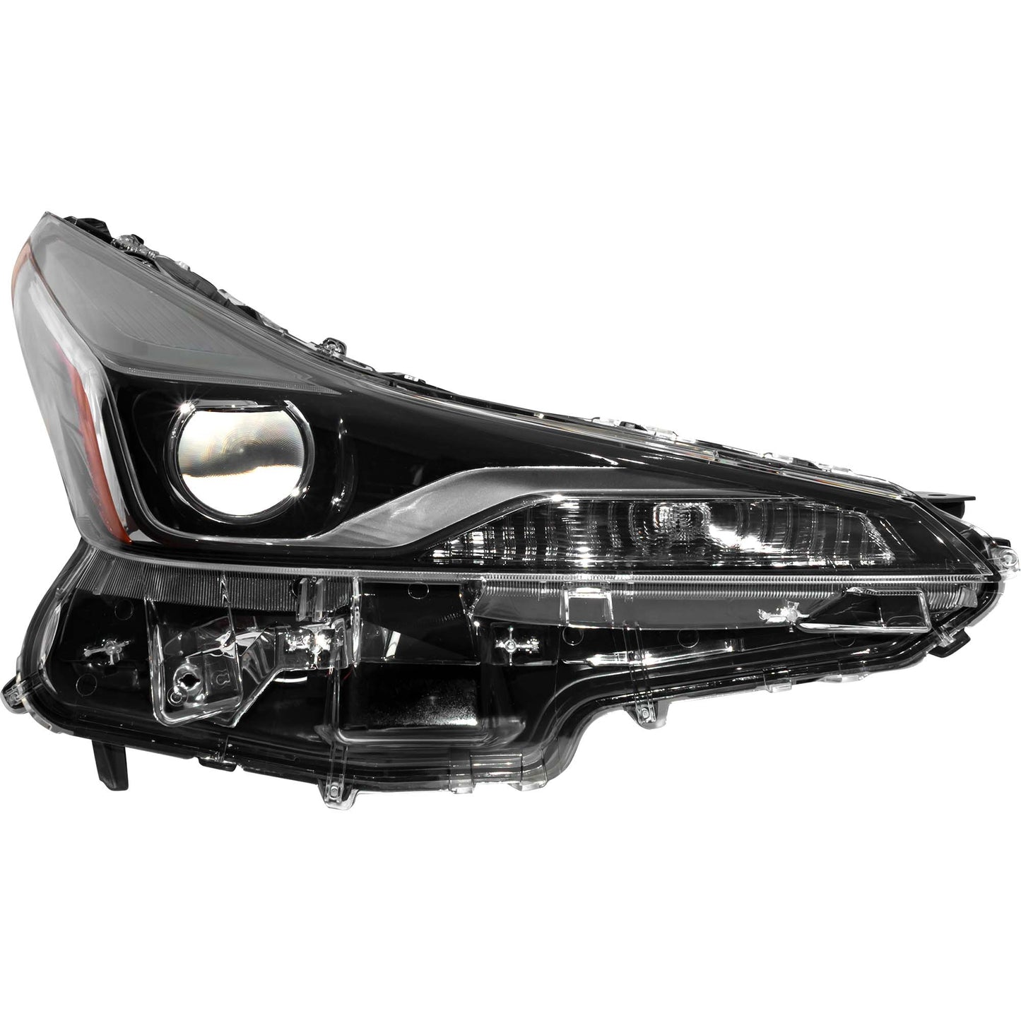 LED Combination Headlight Assembly Passenger Side Right For 2019-2022 Toyota Prius With Fog Lights Without Adaptive Headlights