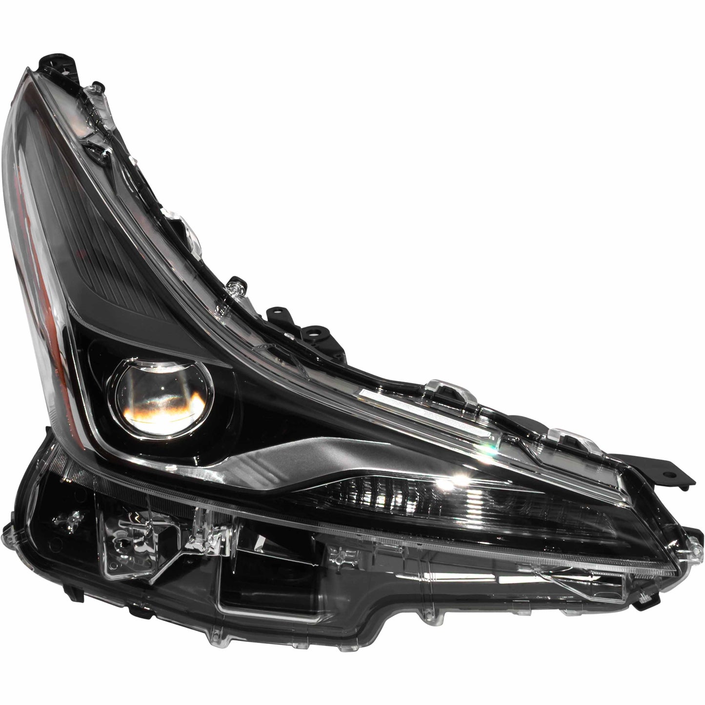 LED Combination Headlight Assembly Passenger Side Right For 2019-2022 Toyota Prius With Fog Lights Without Adaptive Headlights