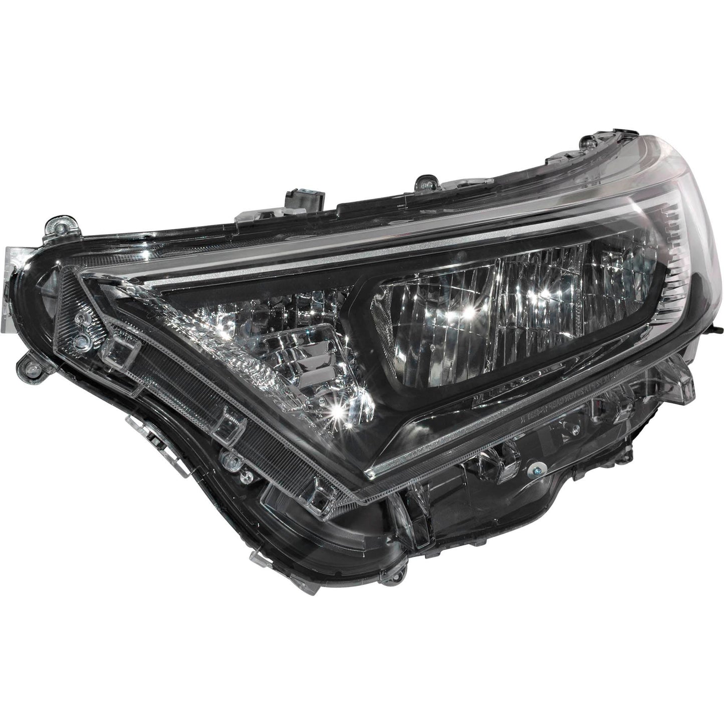 LED Combination Headlight Assembly With Chrome Bezel Driver Side Left For 2019-2021 Toyota RAV4 Japan Built Adventure/Limited/Trail/TRD Off-Road/XLE/XLE Premium