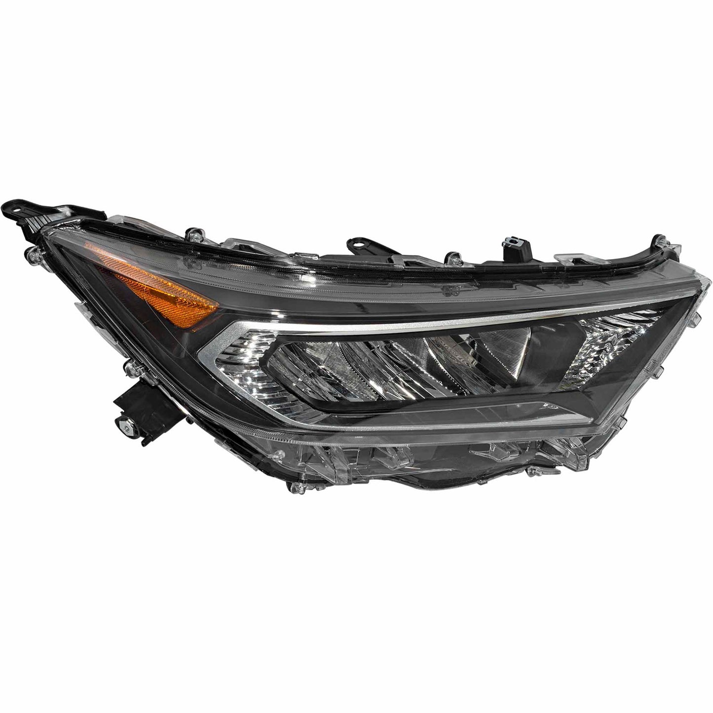 LED Combination Headlight Assembly With Chrome Bezel Set Driver Side Left Passenger Side Right For 2019-2021 Toyota RAV4 Japan Built Adventure/Limited/Trail/TRD Off-Road/XLE/XLE Premium