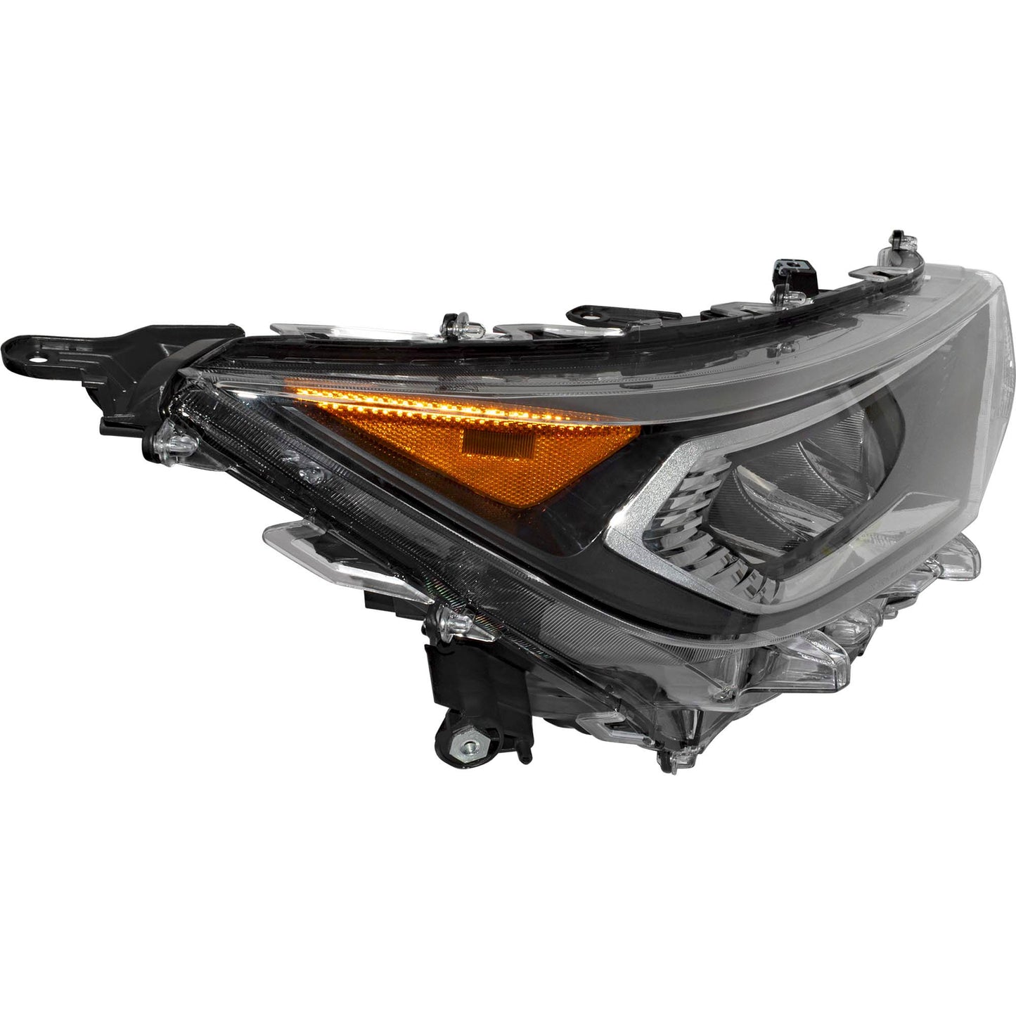 LED Combination Headlight Assembly With Chrome Bezel Set Driver Side Left Passenger Side Right For 2019-2021 Toyota RAV4 Japan Built Adventure/Limited/Trail/TRD Off-Road/XLE/XLE Premium