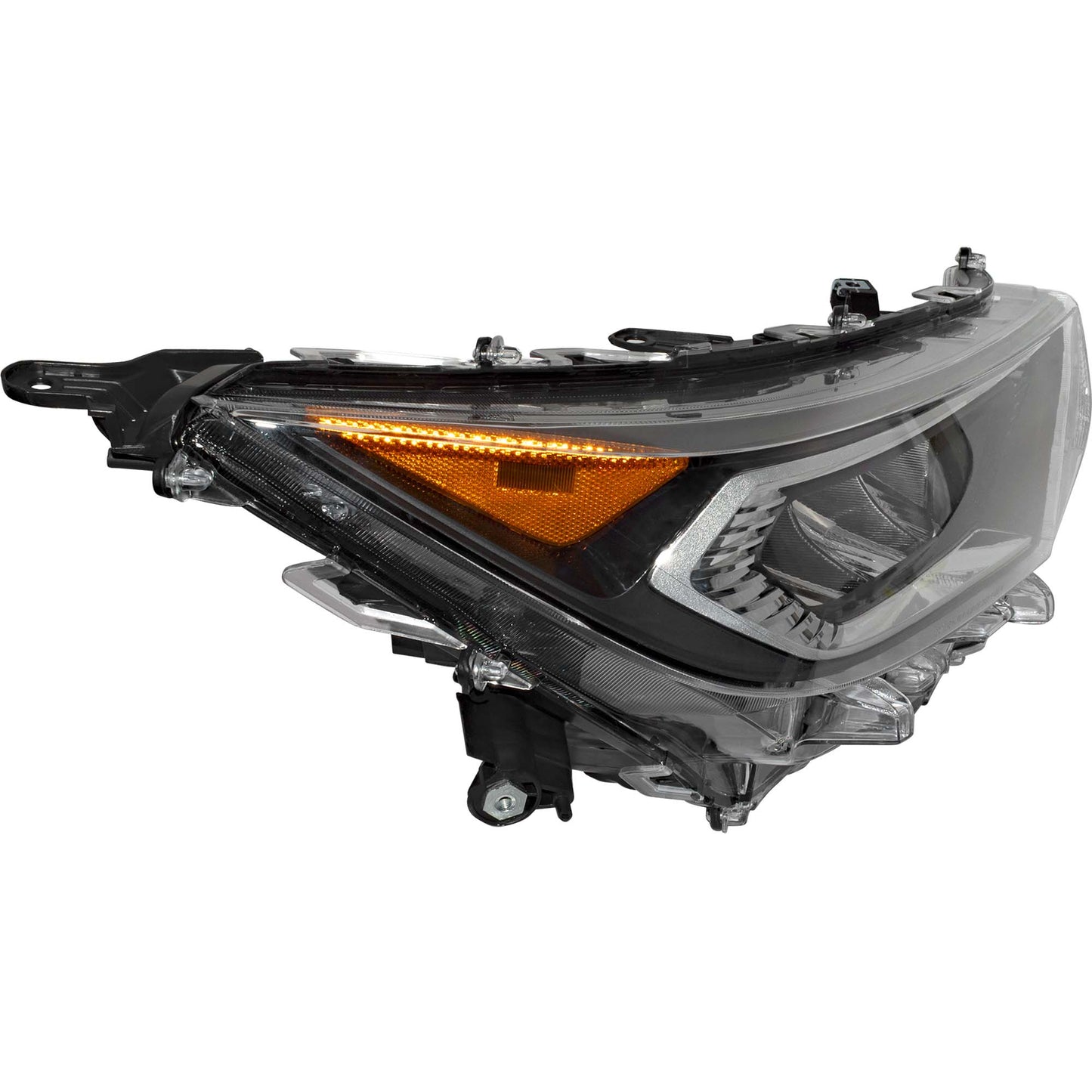 LED Combination Headlight Assembly With Chrome Bezel Passenger Side Right For 2019-2021 Toyota RAV4 Japan Built Adventure/Limited/Trail/TRD Off-Road/XLE/XLE Premium