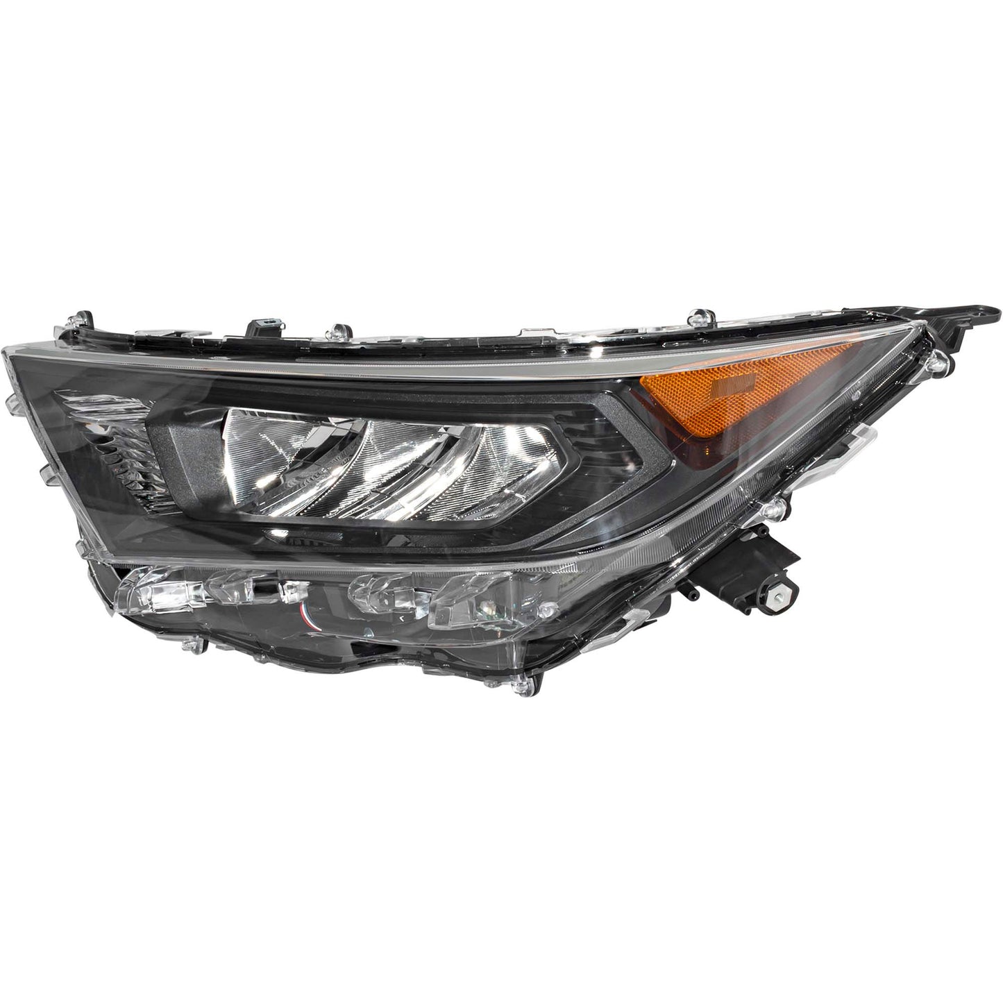 LED Combination Headlight Assembly With Black Bezel Driver Side Left For 2019-2022 Toyota RAV4 Japan Built LE 2019-2021 Toyota RAV4 Hybrid Japan Built LE