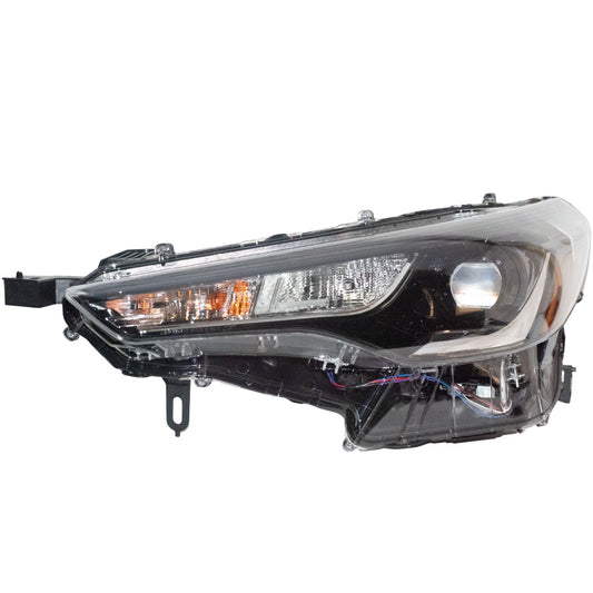CAPA Certified LED Combination Headlight Assembly With Chrome Trim Without LED Turn Signal Passenger Side Driver Side Left For 2022-2025 Toyota Corolla Cross L/LE 2023-2025 Toyota Corolla Cross Hybrid S/SE