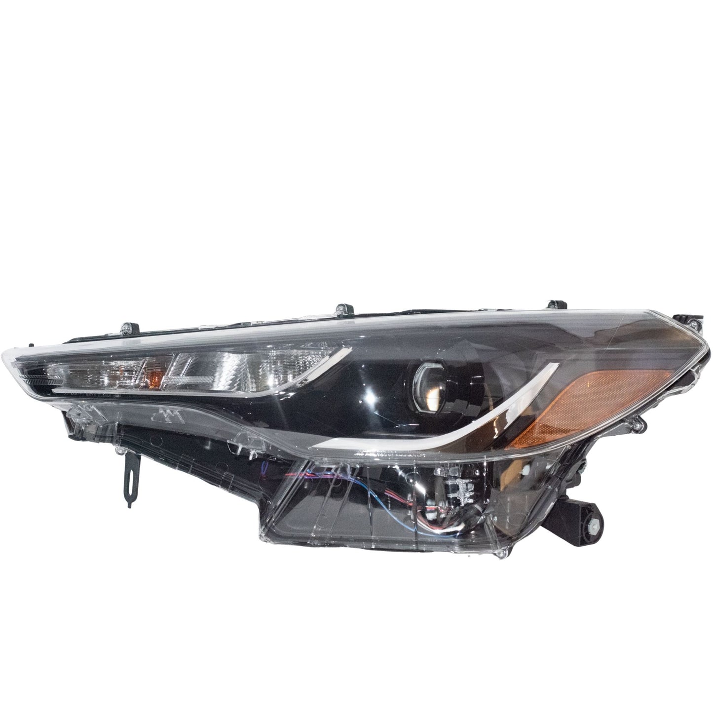 CAPA Certified LED Combination Headlight Assembly With Chrome Trim Without LED Turn Signal Passenger Side Driver Side Left For 2022-2025 Toyota Corolla Cross L/LE 2023-2025 Toyota Corolla Cross Hybrid S/SE