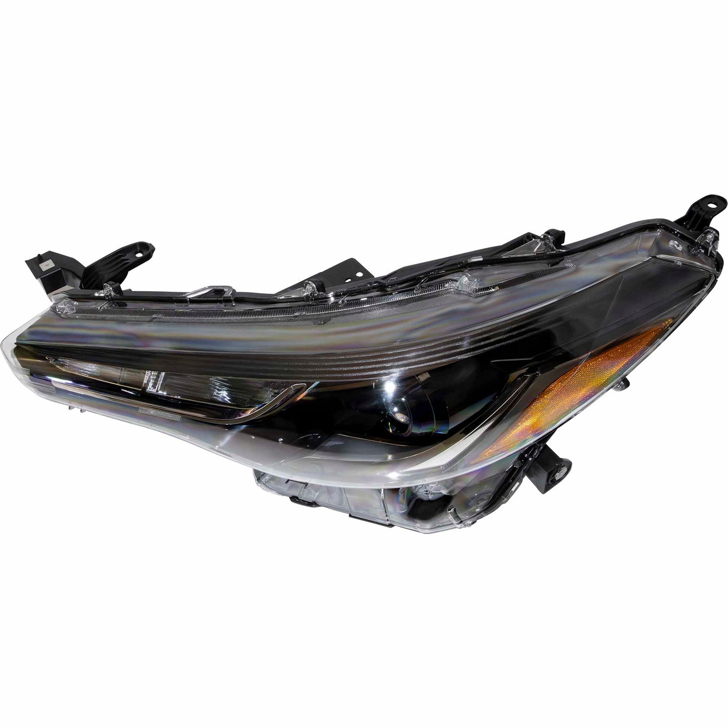 LED Combination Headlight Assembly With Chrome Trim Without LED Turn Signal Driver Side Left For 2022-2025 Toyota Corolla Cross L/LE 2023-2025 Toyota Corolla Cross Hybrid S/SE