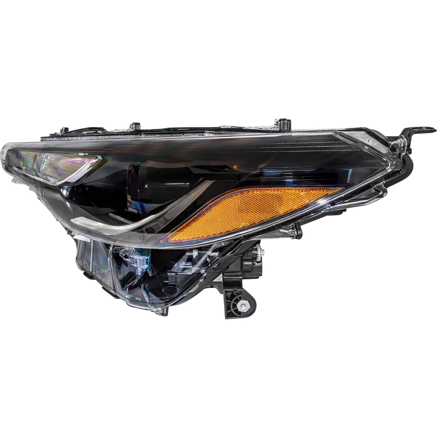 LED Combination Headlight Assembly With Chrome Trim Without LED Turn Signal Driver Side Left For 2022-2025 Toyota Corolla Cross L/LE 2023-2025 Toyota Corolla Cross Hybrid S/SE