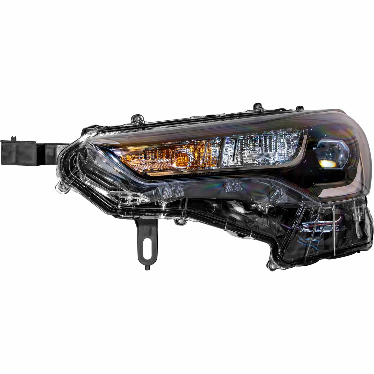 LED Combination Headlight Assembly With Chrome Trim Without LED Turn Signal Driver Side Left For 2022-2025 Toyota Corolla Cross L/LE 2023-2025 Toyota Corolla Cross Hybrid S/SE