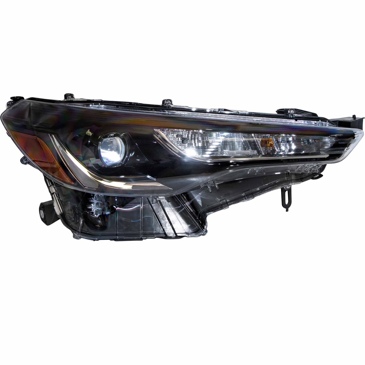 LED Combination Headlight Assembly With Chrome Trim Without LED Turn Signal Passenger Side Right For 2022-2025 Toyota Corolla Cross L/LE 2023-2025 Toyota Corolla Cross Hybrid S/SE