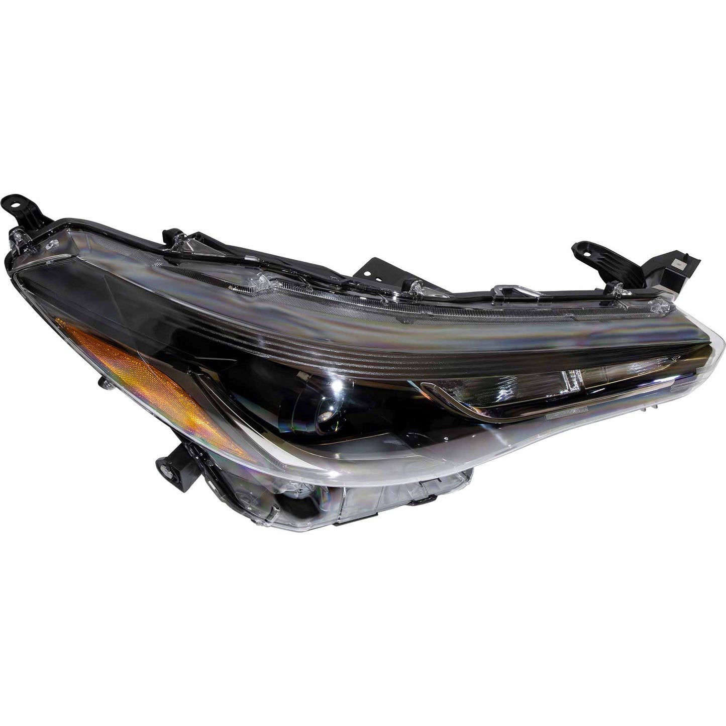 LED Combination Headlight Assembly With Chrome Trim Without LED Turn Signal Passenger Side Right For 2022-2025 Toyota Corolla Cross L/LE 2023-2025 Toyota Corolla Cross Hybrid S/SE