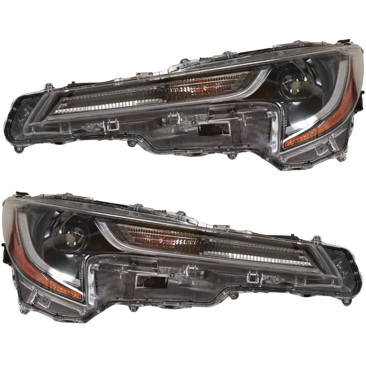 LED Combination Headlight Assembly Without Accent Lighting 2 Piece Set Driver Side Left Passenger Side Right For 2023-2025 Toyota Corolla Sedan L/LE Japan Built