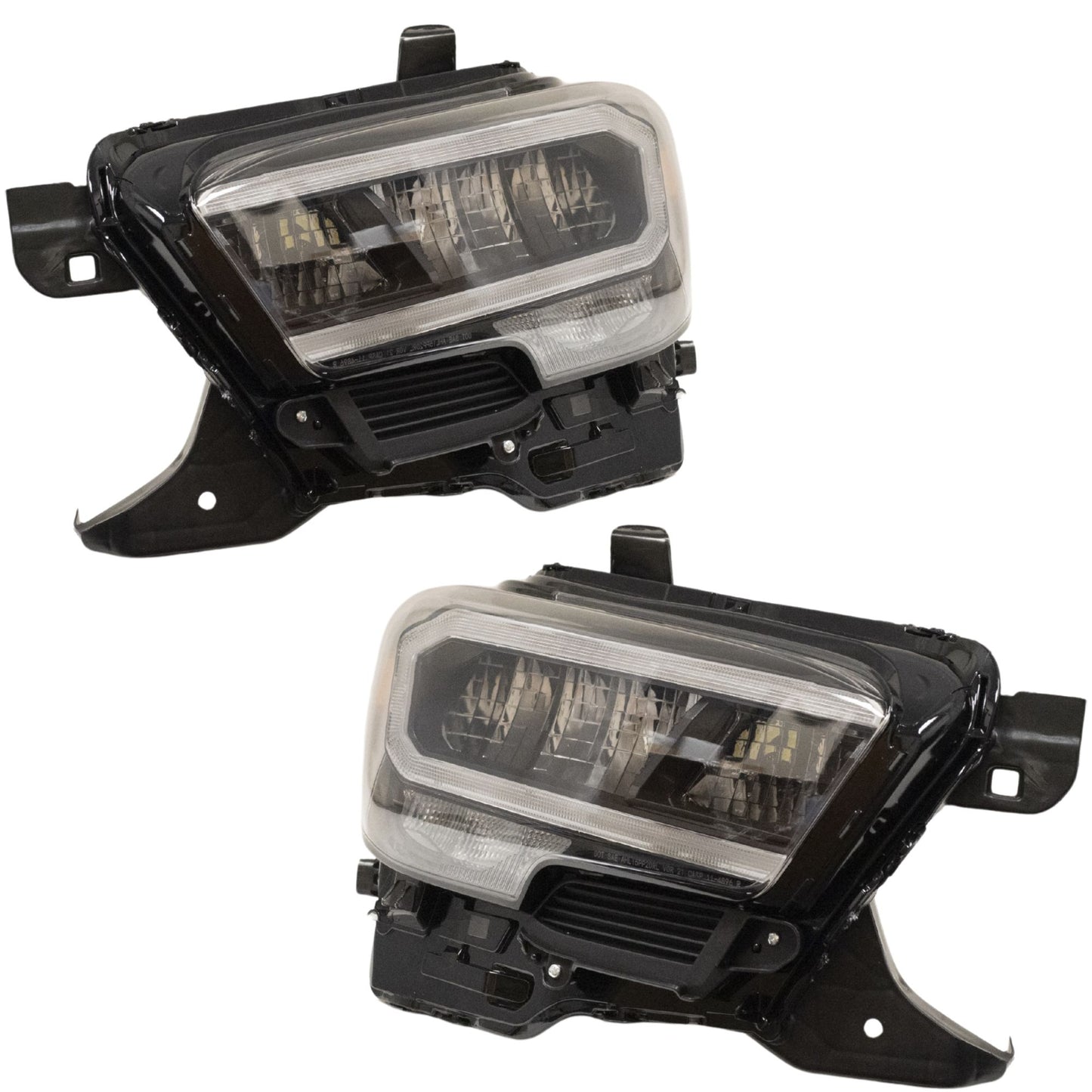 LED Combination Headlight Assembly With LED Turn Signal and Black Bezel 2 Piece Set Driver Side Left Passenger Side Right 2020-2023 Toyota Tacoma TRD With TRD Pro Package 2020-2023 Tacoma TRD Pro