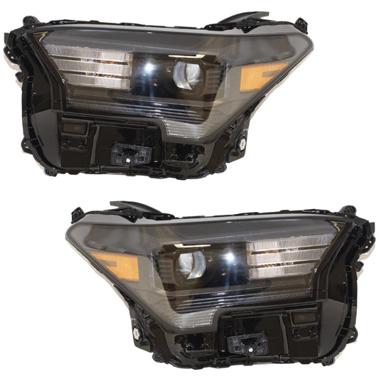LED Combination Headlight Assembly Without LED Turn Signal 2 Piece Set Driver Side Left Passenger Side Right For 2024-2025 Toyota Tacoma/Tacoma Hybrid