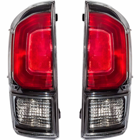 Brock Aftermarket Replacement Driver Left Passenger Right Combination Tail Light Assembly Without Black Bezel Compatible With 2020-2023 Toyota Tacoma Limited