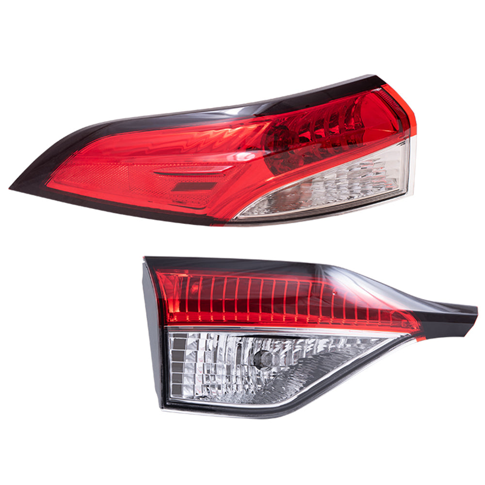 2020-2024 Toyota Corolla L/LE/SE Sedan North America Built Combination Tail Light Assembly Set Body & Trunk Lid Mounted LH