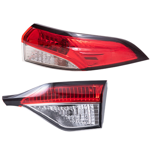 2020-2024 Toyota Corolla L/LE/SE Sedan North America Built Combination Tail Light Assembly Set Body & Trunk Lid Mounted RH