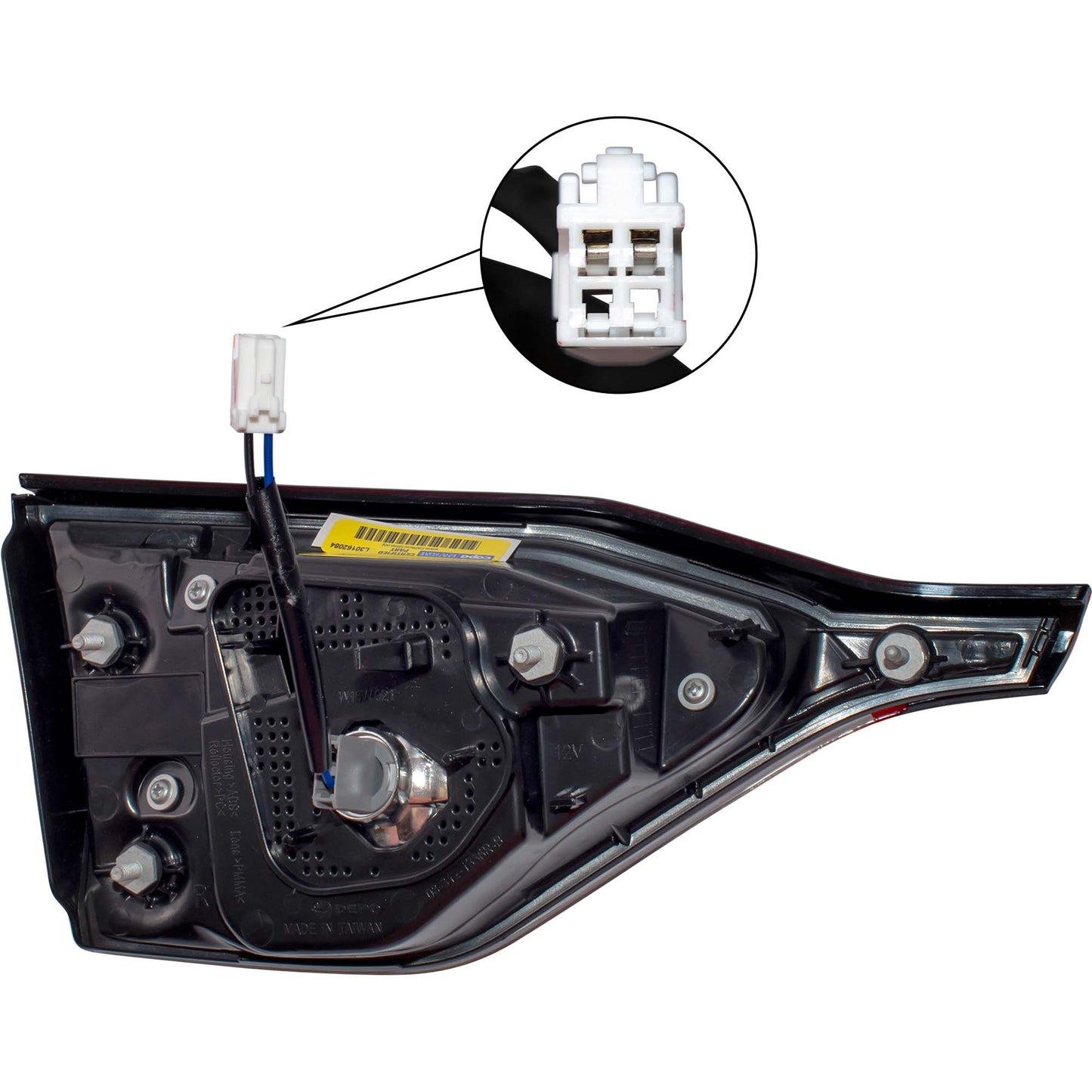 CAPA Certified Tail Light Assembly Lid Mounted Passenger Side Right For 2020-2024 Toyota Corolla L/LE/SE Sedan North American Built