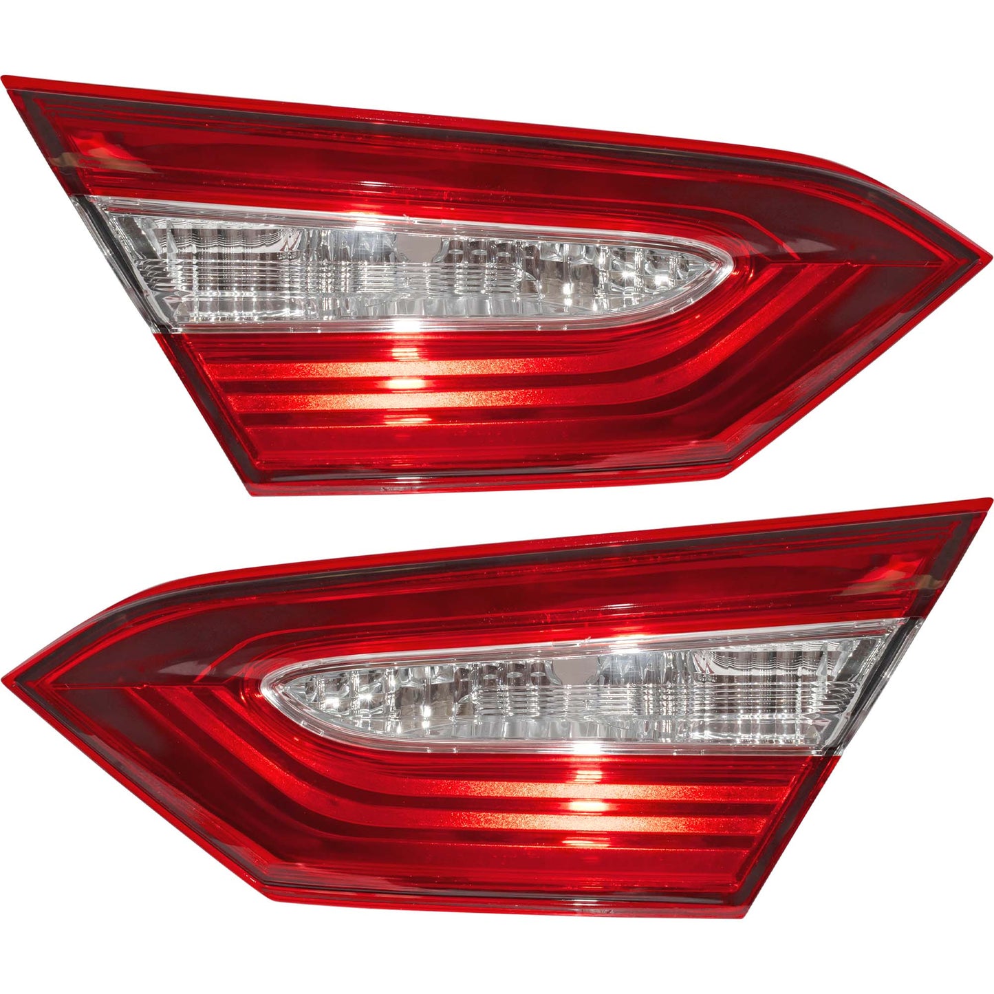 Combination Tail Light Assembly With Clear Back-Up Lens Lid Mounted Set Driver Side Left For 2018-2019 Toyota Camry Japan Built LE