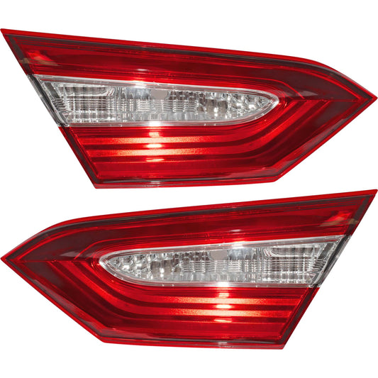 Combination Tail Light Assembly With Clear Back-Up Lens Lid Mounted Set Driver Side Left For 2018-2019 Toyota Camry Japan Built LE
