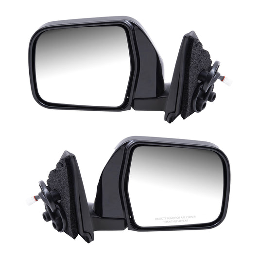Driver and Passenger Power Side View Mirrors with Chrome Replacement for Toyota 8794034030 8791034040