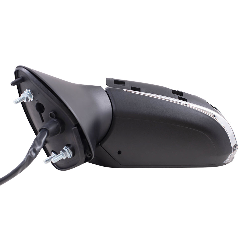 Brock Aftermarket Replacement Driver Left Power Mirror With Heat-Signal-Blind Spot Detection Without Camera Paint To Match Black Compatible With 2018-2021 Toyota Camry