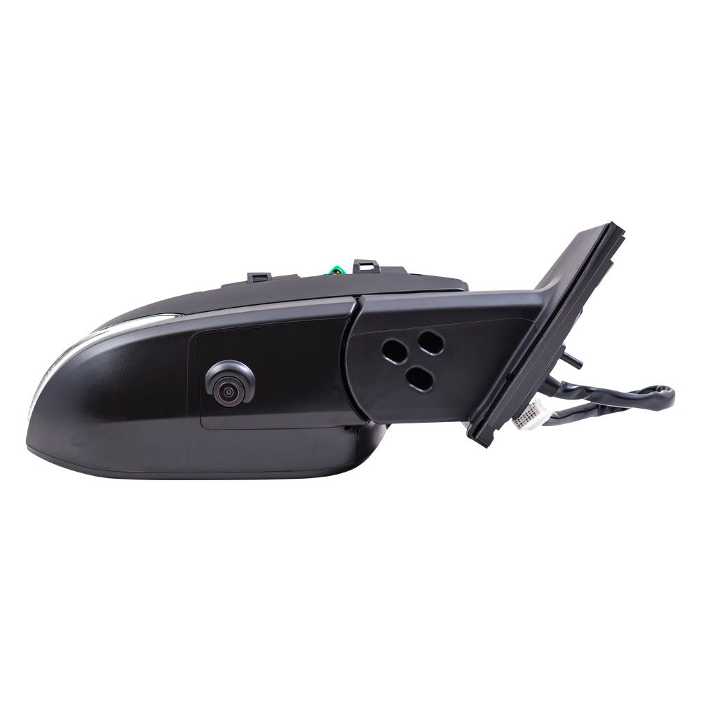 Brock Aftermarket Replacement Passenger Right Power Mirror With Heat-Signal-Blind Spot Detection-Camera Paint To Match Black Compatible With 2016-2018 RAV4 Japan Built