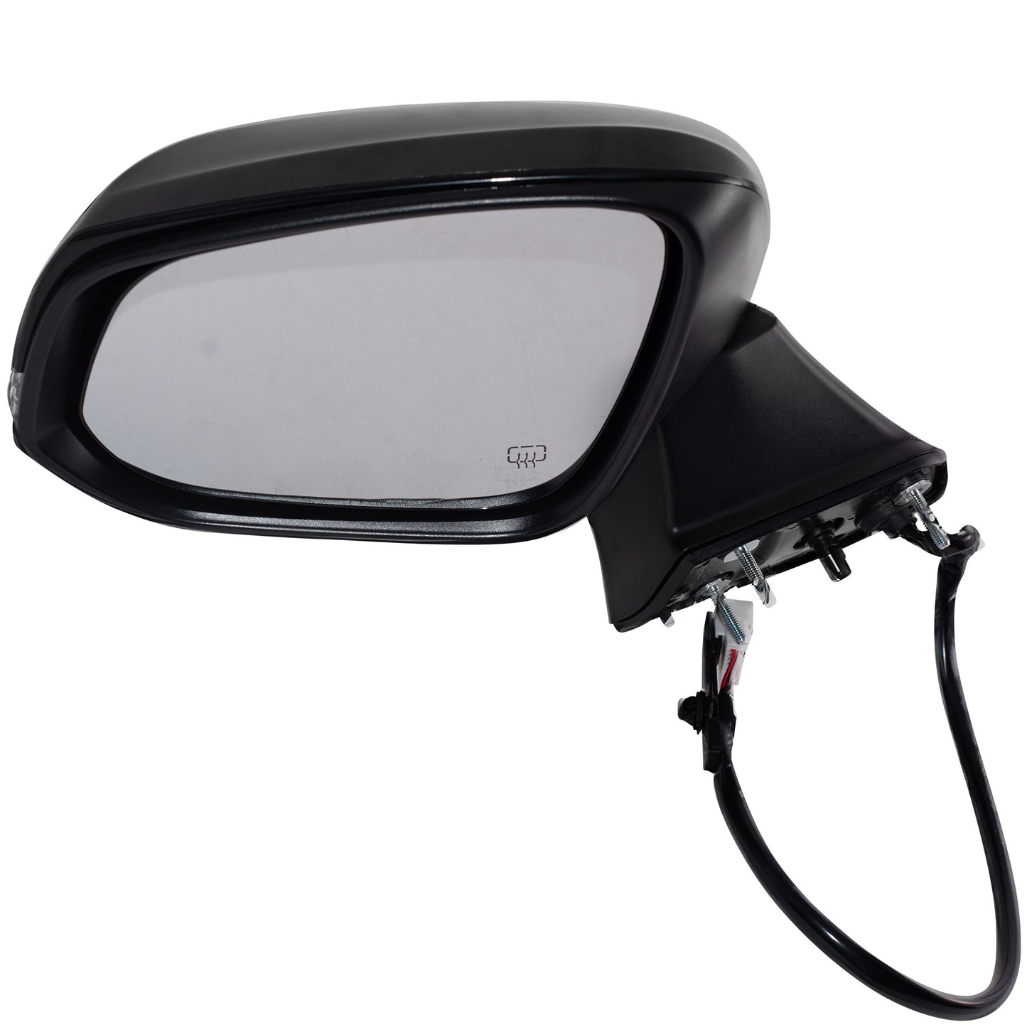 Power Door Mirror Paint To Match Black Cover Manual Folding With Heat-Signal Without Blind Spot Detection-Memory-Puddle Light-Side View Camera Driver Left For 2020-2024 Toyota Highlander