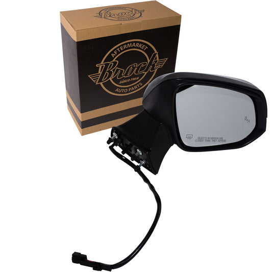 Power Door Mirror Paint To Match Black Cover Manual Folding With Heat-Signal-Blind Spot Detection Without Memory-Puddle Light-Side View Camera Passenger Right For 2020-2024 Toyota Highlander 2020-2024 Toyota Highlander Hybrid