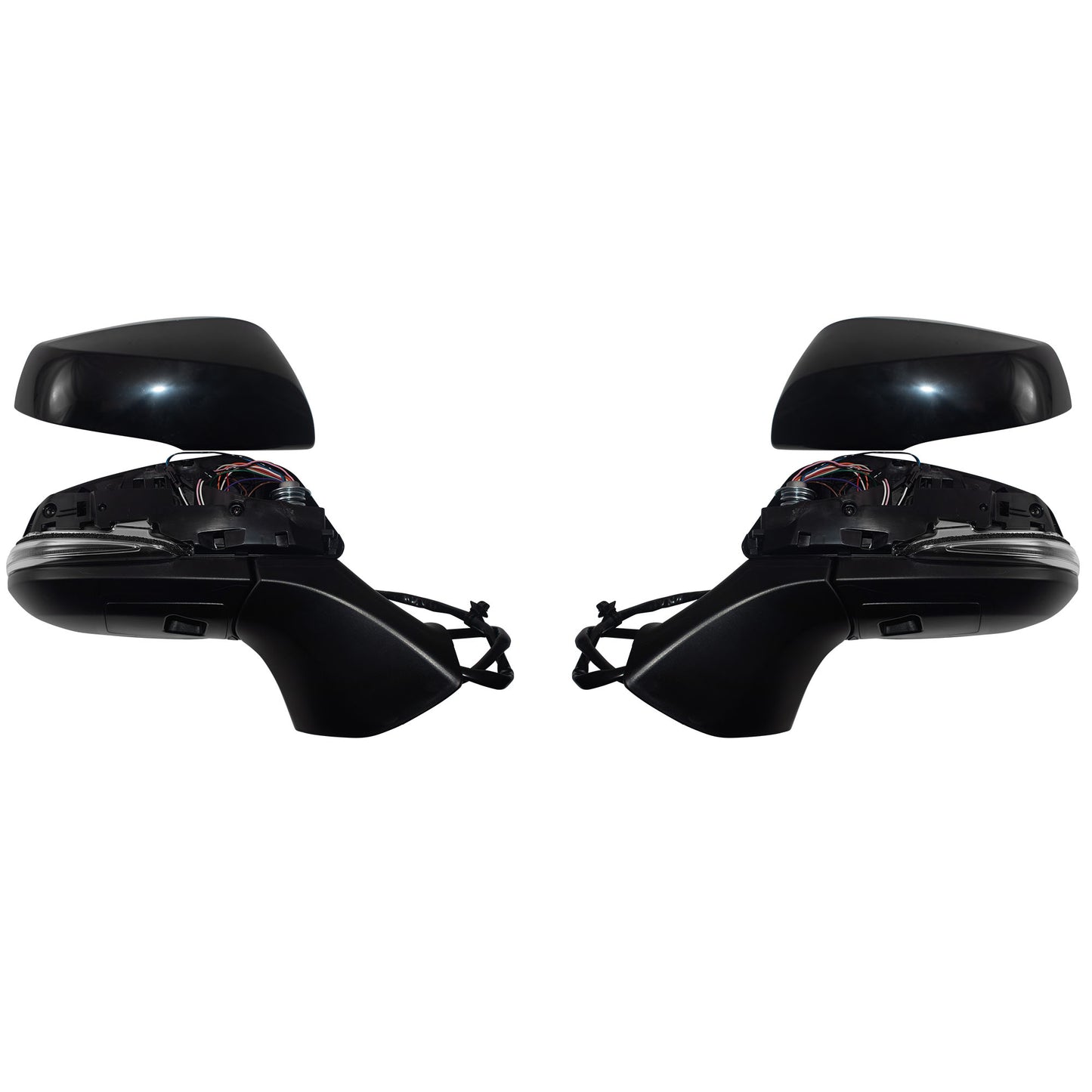 Power Door Mirror Paint To Match Black Cover Manual Folding With Heat-Signal-Blind Spot Detection-Memory-Puddle Light Without Side View Camera Driver Left Passenger Right for 2020-2023 Toyota Highlander