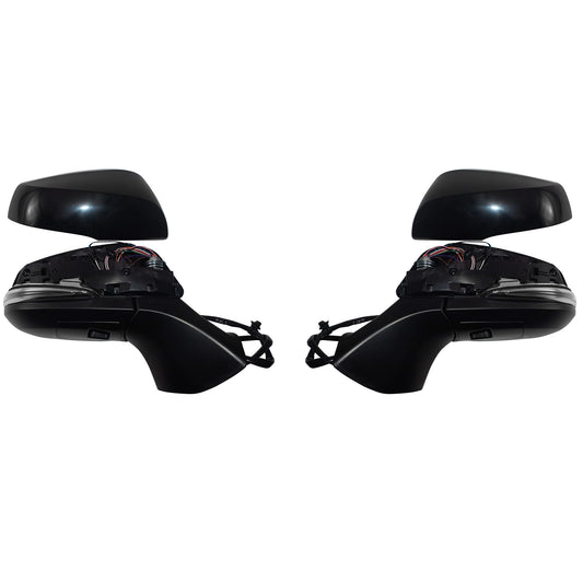 Power Door Mirror Paint To Match Black Cover Manual Folding With Heat-Signal-Blind Spot Detection-Memory-Puddle Light Without Side View Camera Driver Left Passenger Right for 2020-2023 Toyota Highlander