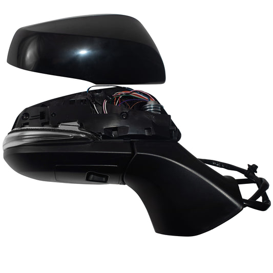 Power Door Mirror Paint To Match Black Cover Manual Folding With Heat-Signal-Blind Spot Detection-Memory-Puddle Light Without Side View Camera Passenger Right for 2020-2023 Toyota Highlander