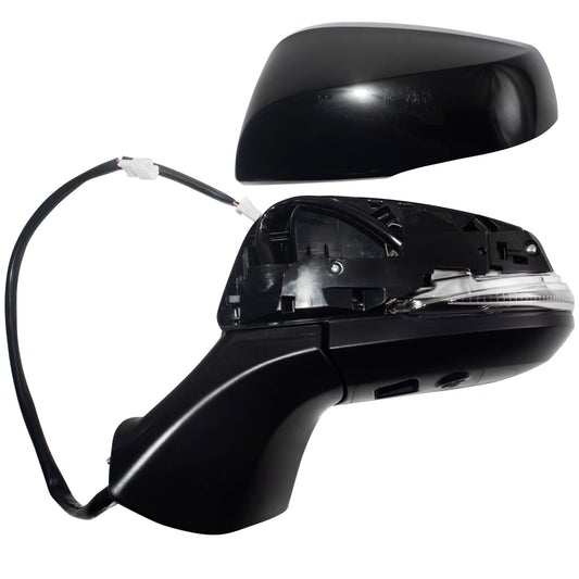 Power Door Mirror Paint To Match Black Cover Manual Folding With Heat-Signal-Blind Spot Detection-Memory-Puddle Light-Side View Camera Driver Left 2020-2021 Toyota Highlander Hybrid 2020-2021 Toyota Highlander