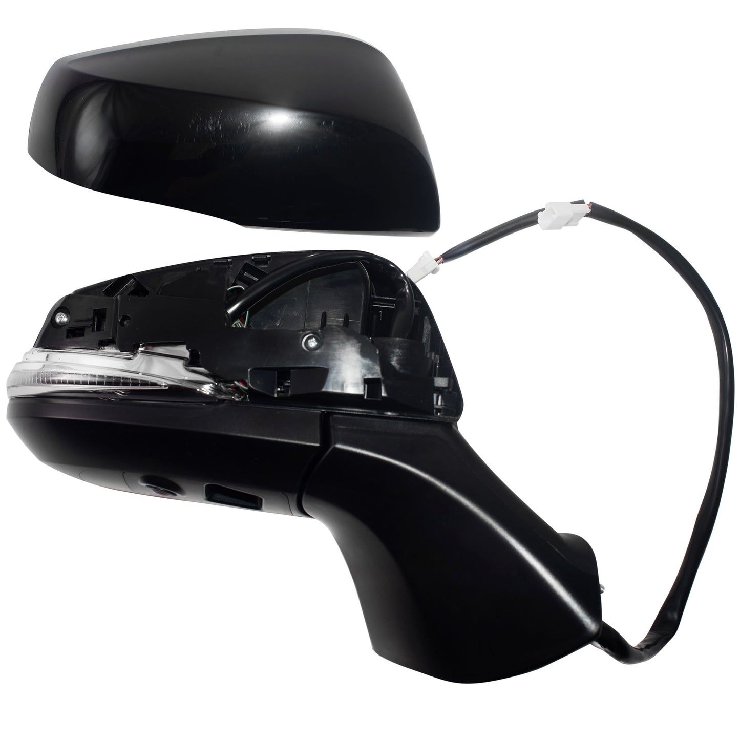 Power Door Mirror Paint To Match Black Cover Manual Folding With Heat-Signal-Blind Spot Detection-Memory-Puddle Light-Side View Camera Passenger Right 2020-2021 Toyota Highlander Hybrid 2020-2021 Toyota Highlander