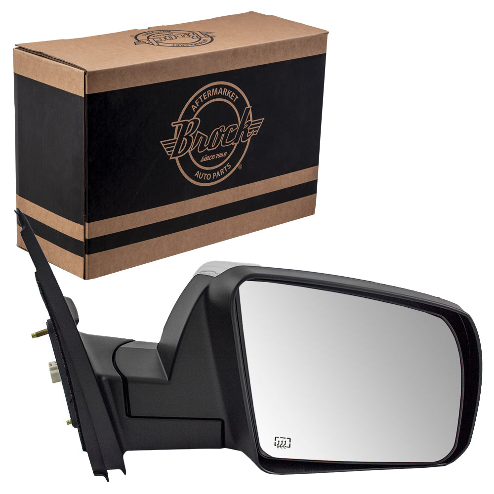 Brock Replacement Passengers Power Side View Mirror Heated Chrome Compatible with 14-18 Tundra Pickup Truck 879100C470