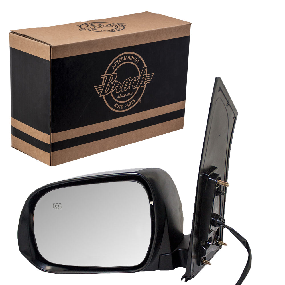 Brock Replacement Drivers Power Side View Mirror Heated Compatible with 2011-2014 Sienna Van 87940-08092-C0