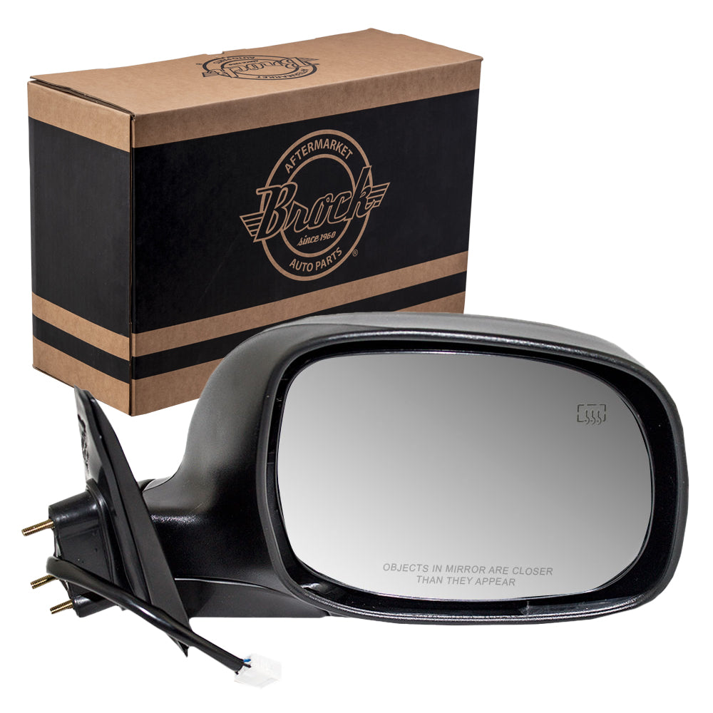 Brock Replacement Passengers Power Side View Mirror Heated with Chrome Cover Compatible with 2003-2004 Tundra 87910-0C110