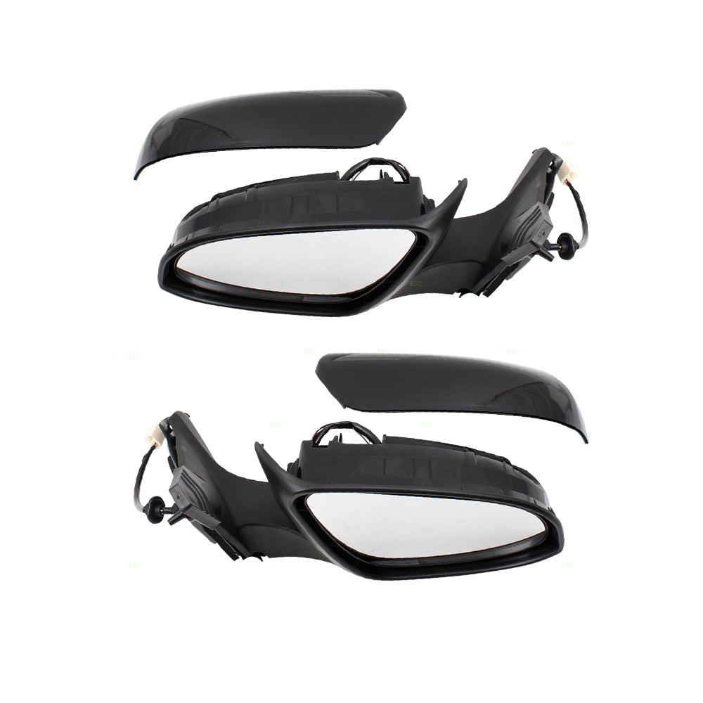 Brock Replacement Pair Set Power Side View Mirrors Heated Left + Right Compatible with 16-17 Camry & Hybrid 8790606041 8790206020
