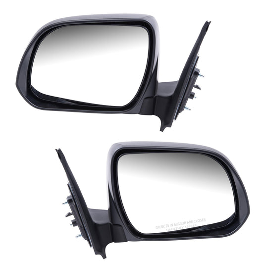Brock Replacement Driver and Passenger Manual Side View Mirrors Textured Compatible with Tacoma Pickup Truck 87940-04221 87910-04212