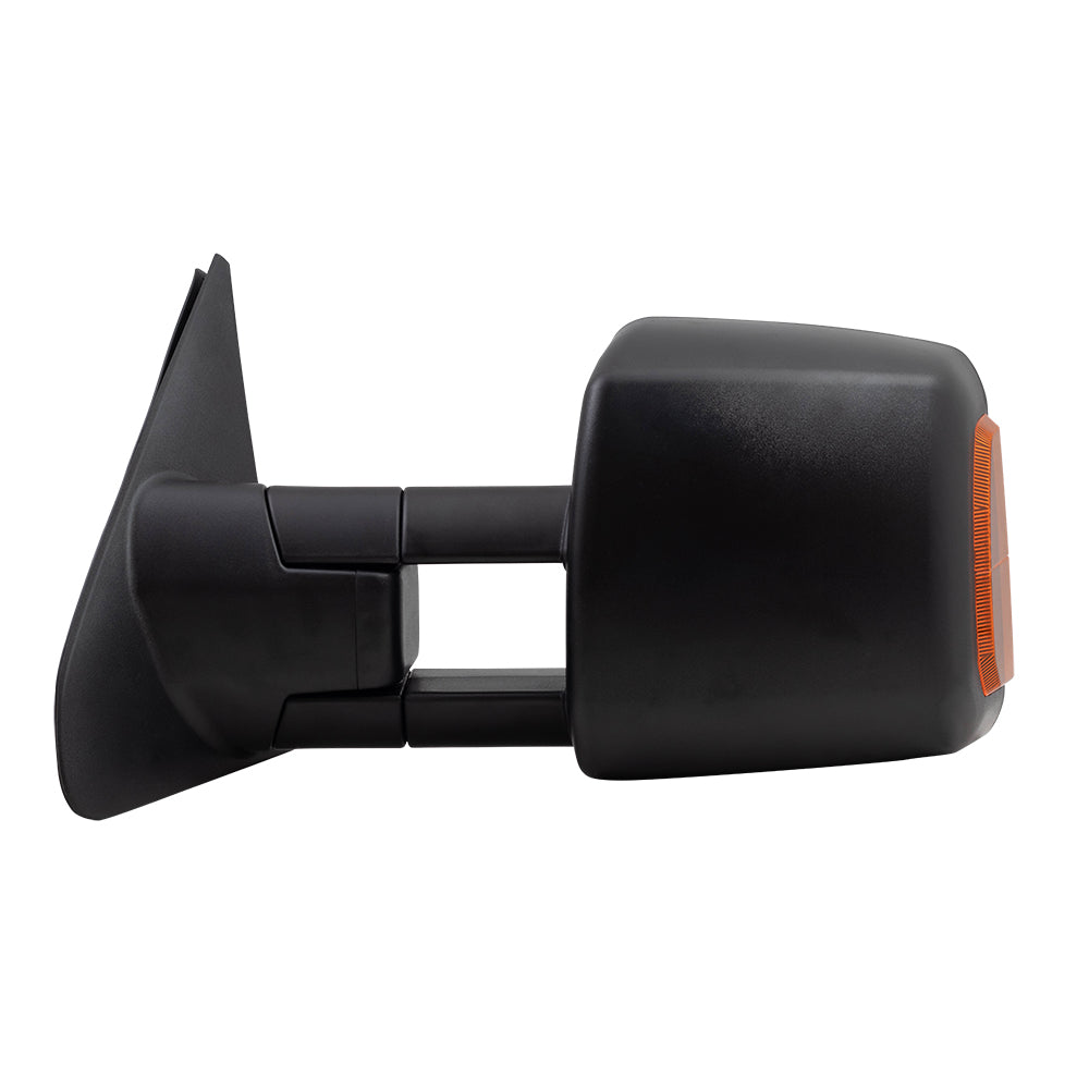 Brock Replacement Drivers Power Tow Side View Mirror Heated Signal Manual Telescopic Compatible with 2007-2018 Tundra Pickup Truck 879400C221