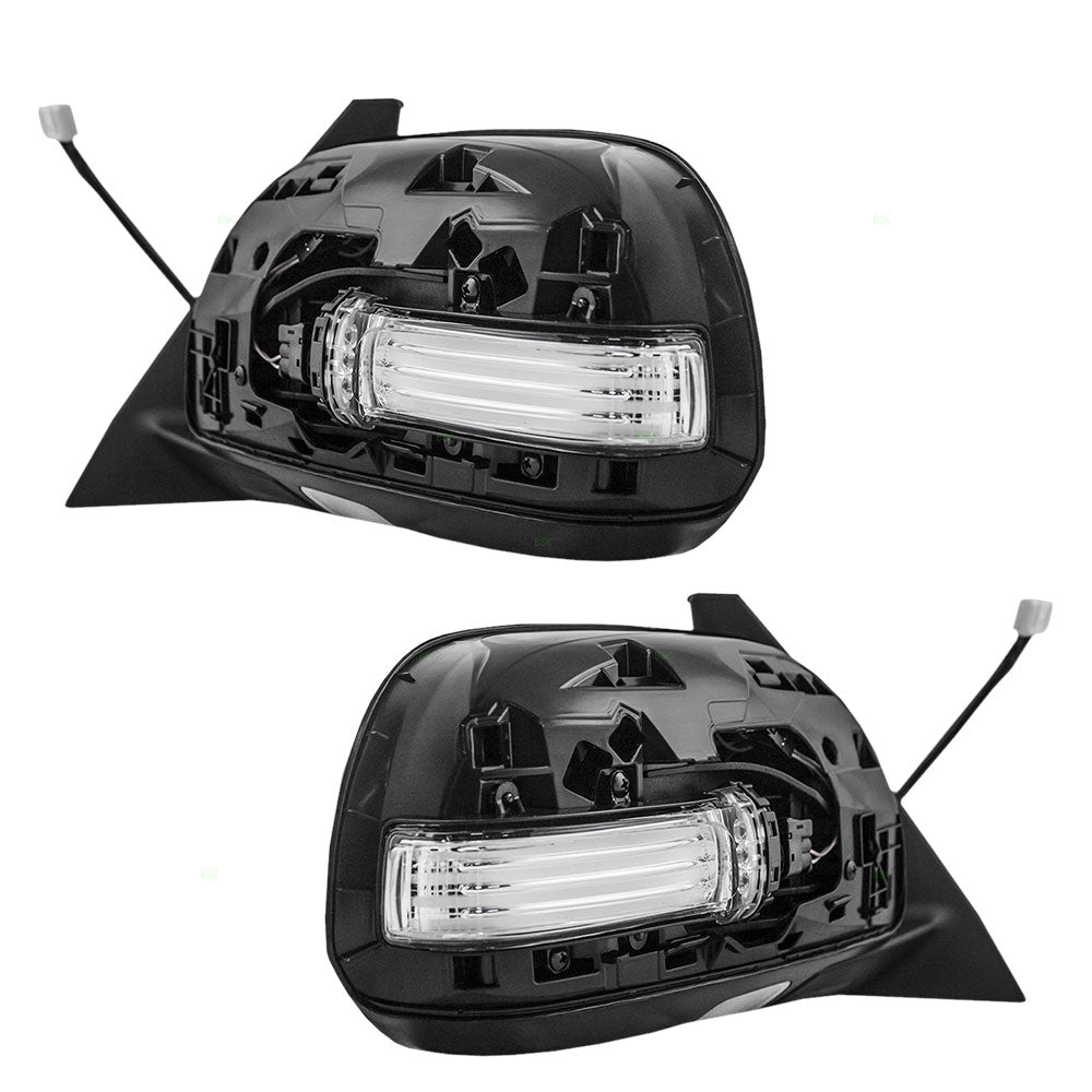 Brock Replacement Driver and Passenger Power Side View Mirrors Heated Signal Puddle Lamp Compatible with 2010-2013 4Runner SUV 87940-35A31 87910-35A61