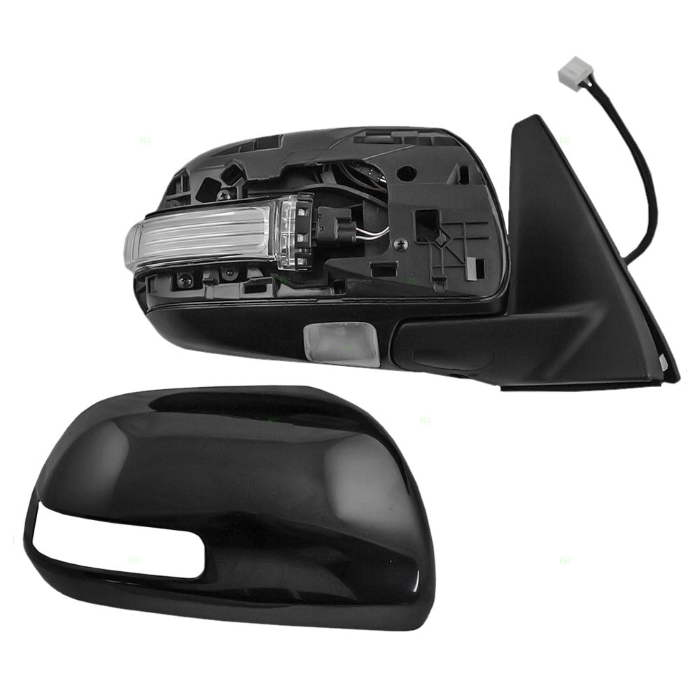 Brock Replacement Passengers Power Side View Mirror Heated Signal Puddle Lamp Compatible with 2010-2013 4Runner SUV 87910-35A61
