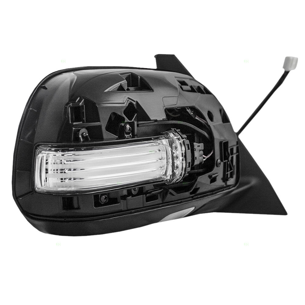 Brock Replacement Passengers Power Side View Mirror Heated Signal Puddle Lamp Compatible with 2010-2013 4Runner SUV 87910-35A61