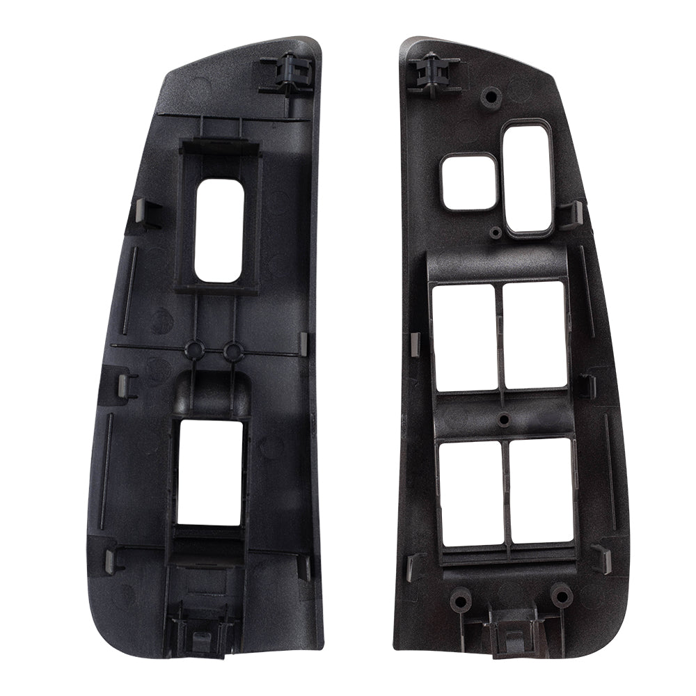 Brock Replacement Pair Front Power Window Switch Bezels Silver Compatible with 03-08 Matrix