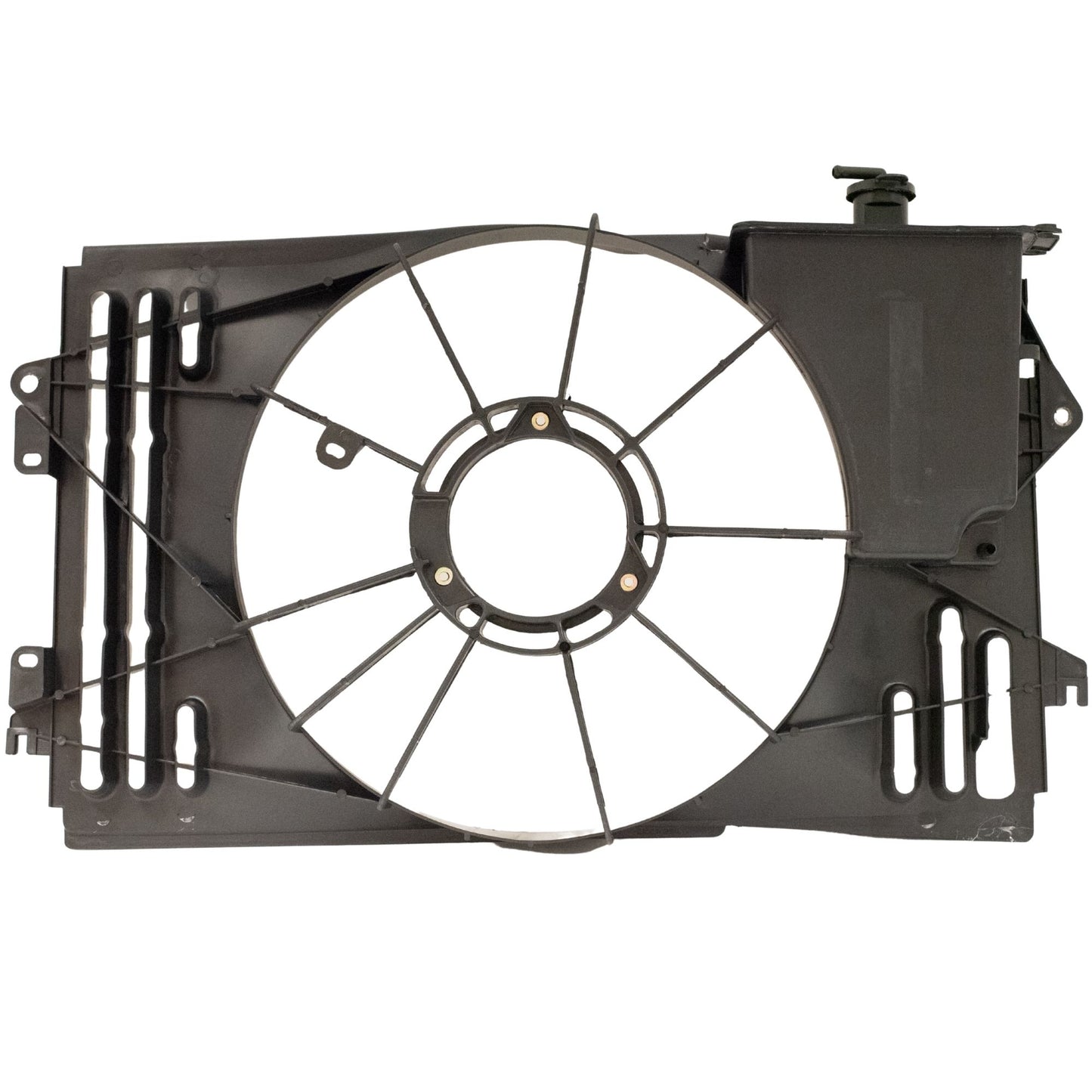 Brock Replacement Cooling Fan Shroud with Radiator Overflow Reservoir Compatible with 2003-2008 Corolla Matrix