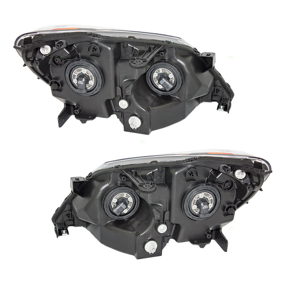 Brock Replacement Driver and Passenger Halogen Headlights Headlamps Compatible with 08-10 Odyssey Van 33150SHJA51 33100SHJA51