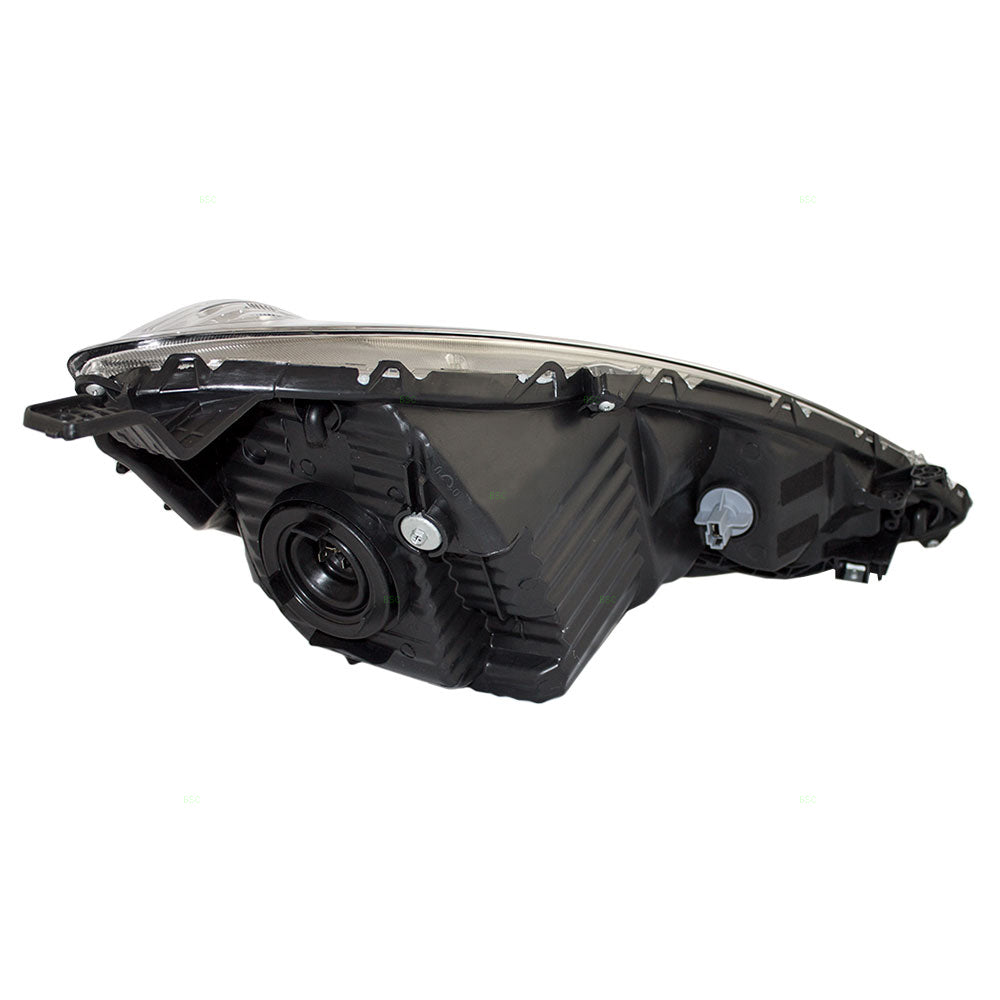 Brock Replacement Drivers Headlight Headlamp with Chrome Bezel Compatible with 2009-2011 Fit Sport 33150TK6A11